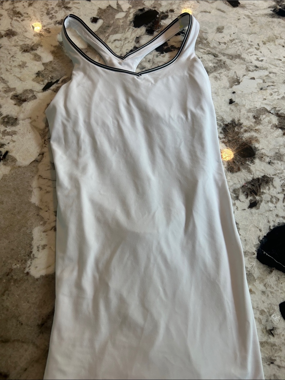 Target White Tank Dress with Black Trim